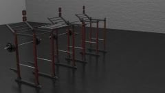 GYMHOLIX® Kafes 3 İstasyon – 6 Rack / 12 Bacak Profesyonel Rig Sistemi