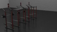 GYMHOLIX® Kafes 3 İstasyon – 6 Rack / 12 Bacak Profesyonel Rig Sistemi (FGX0100)