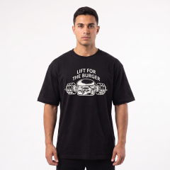 Gymholix Lift for the Burger Men Siyah (Tişört-Tshirt) (TGX0009)