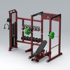 XWORKS Fonksiyonel Kule – iDAP Light + Serbest Ağırlık Entegre Rack (PML0100) Platformsuz - MAVİ (RAL5010)