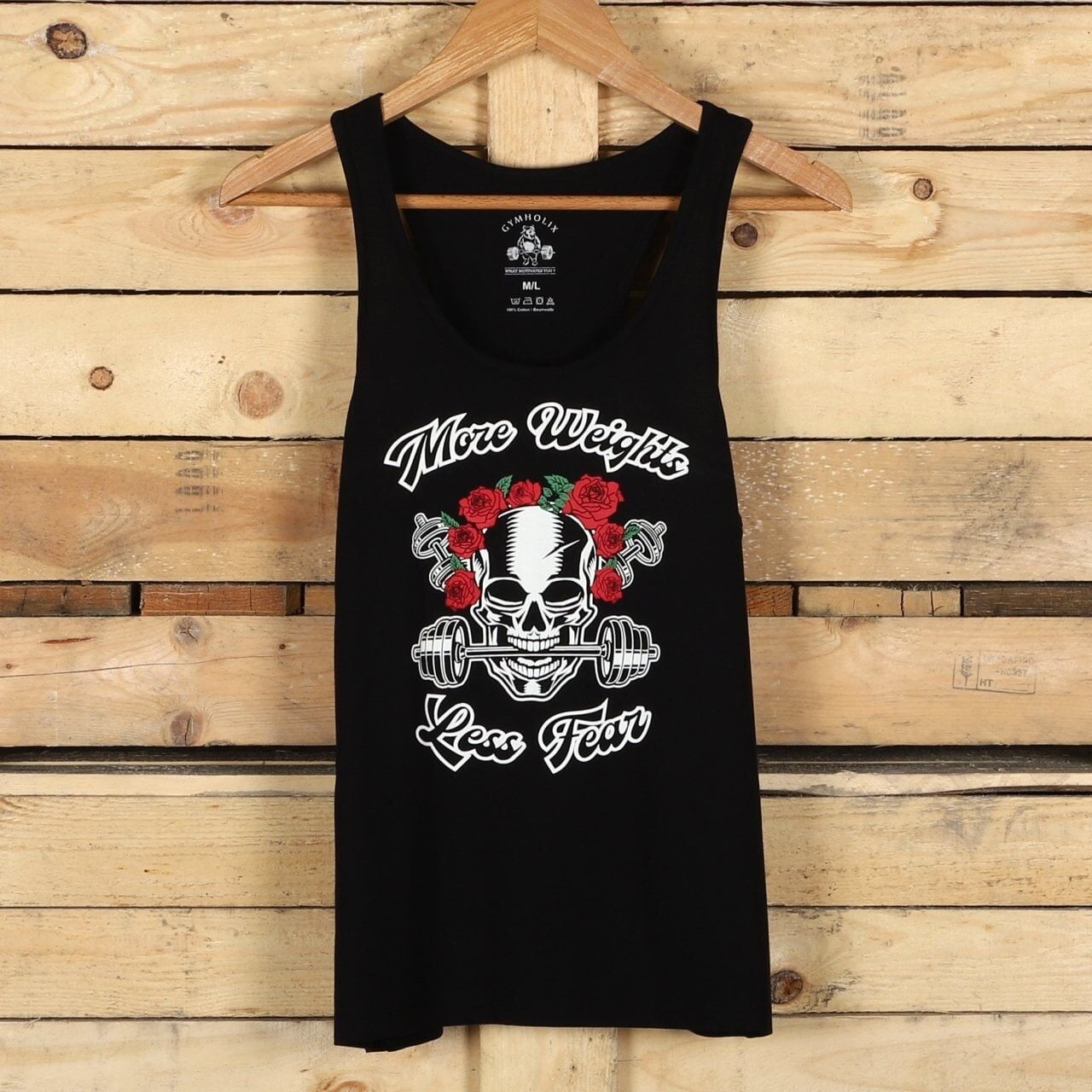 GYMHOLIX® Skull Kadın Siyah – Kadın Atlet (Vest) S/M