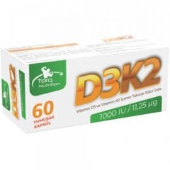 Torq Nutrition D3K2 (1000 IU/11,25 mcg) 60 Yumuşak Kapsül