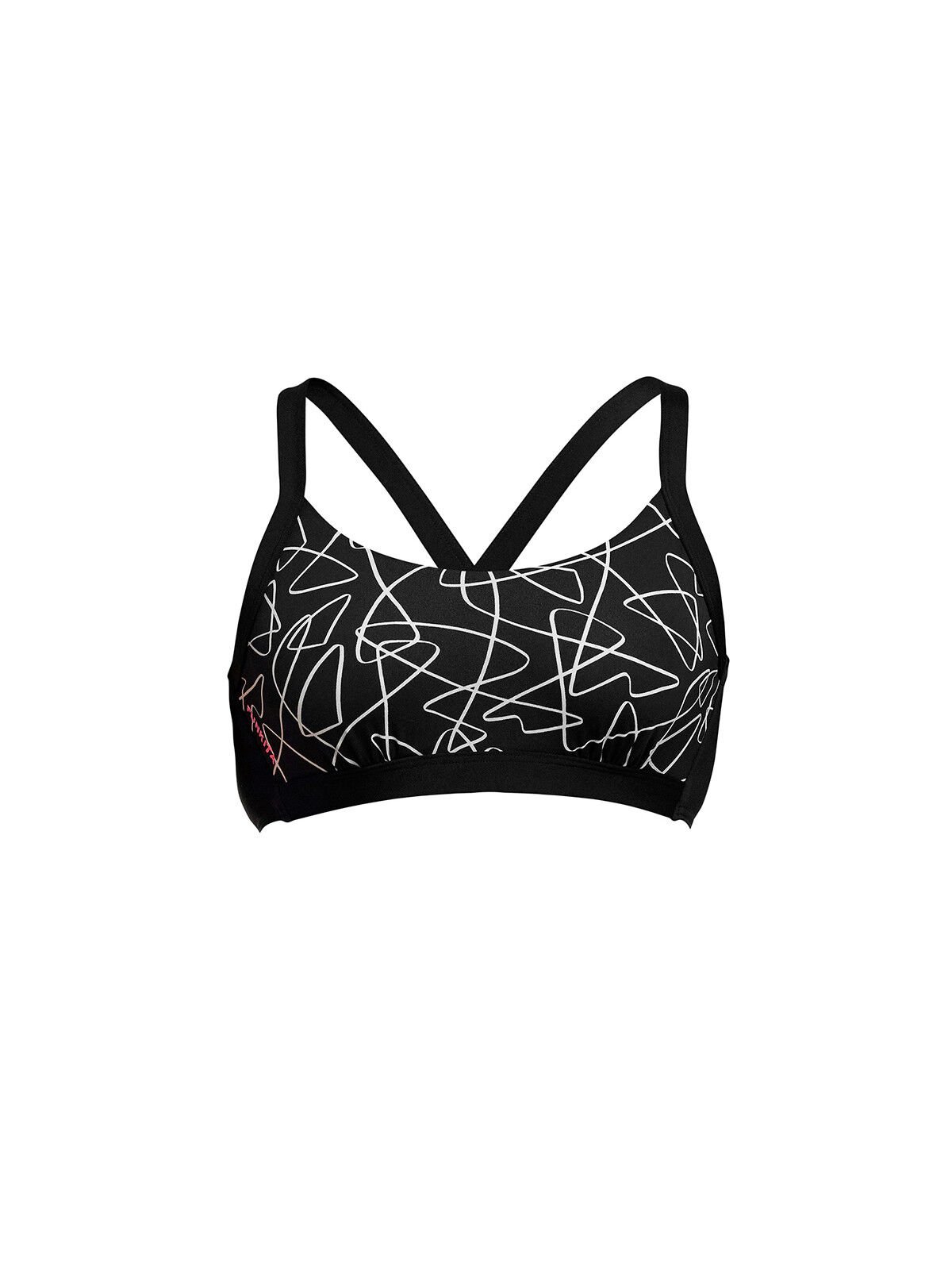 Funkita X Fit Texta Mess Kadın Tek Üst Bra / Sporcu Sütyeni, Çift Geniş Askılı Çapraz Sırt