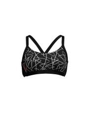 Funkita X Fit Texta Mess Kadın Tek Üst Bra / Sporcu Sütyeni, Çift Geniş Askılı Çapraz Sırt