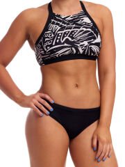 Funkita Night Flyer Kadın Yüksek Yaka Crop – (D-E Cup Uyumlu) | Tek Üst