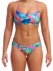 Funkita I’m Leaving Kadın Yüzücü Spor Büstiyer – Ayarlanabilir Pedli Crop Top | Tek Üst