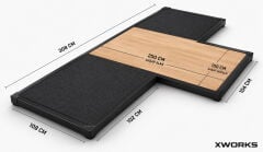 XWORKS Halter Platformu 40MM – Ağırlık Kaldırma Zemin Ünitesi (FWA9200) Kafes İçi T Tİp (Kısa)