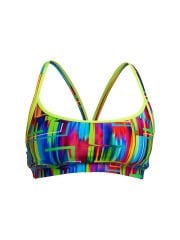 Funkita The Glitch Kadın Spor Yüzme Üstü – Racerback Sports Top | Tek Üst