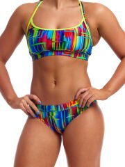 Funkita The Glitch Kadın Spor Yüzme Üstü – Racerback Sports Top | Tek Üst