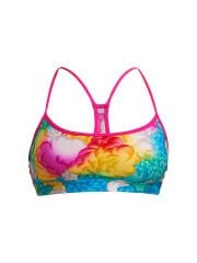 Funkita Cloudy Colours Kadın Yüzücü Spor Büstiyeri – Racerback Crop Top | Tek Üst