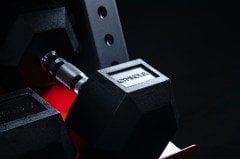 GYMHOLIX® Kauçuk Köşeli Hex Dambıl | Profesyonel Gym Dumbbell