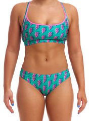 Funkita Zip Zap Kadın Spor Yüzme Üstü – Racerback Sports Top | Tek Üst