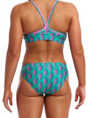 Funkita Zip Zap Kadın Spor Yüzme Üstü – Racerback Sports Top | Tek Üst