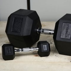 GYMHOLIX® Kauçuk Köşeli Hex Dambıl | Profesyonel Gym Dumbbell