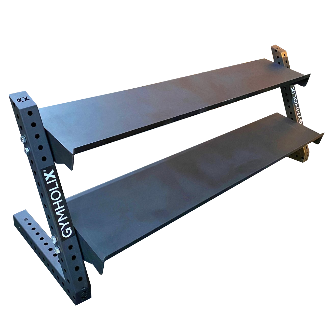 GYMHOLIX® 2 Katlı Dambıl & Kettlebell Rafı – Dumbbell Rack Shelf (FGX0024)