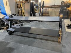 GYMHOLIX® 2 Katlı Dambıl & Kettlebell Rafı – Dumbbell Rack Shelf (FGX0024)