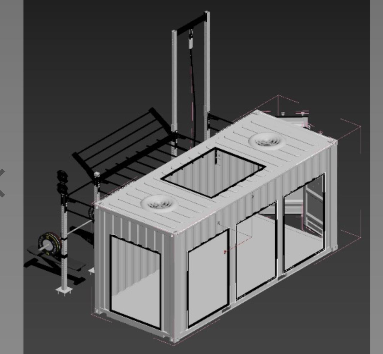 GYMHOLIX® FastBox Large Elite | Outdoor & Tactical Container Gym (GCXXF030)