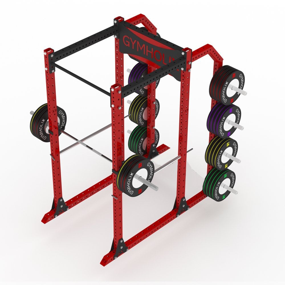 GYMHOLIX® Kafes Pro Cage Rack – Profesyonel Power Rack & Plaka Depolama Ünitesi