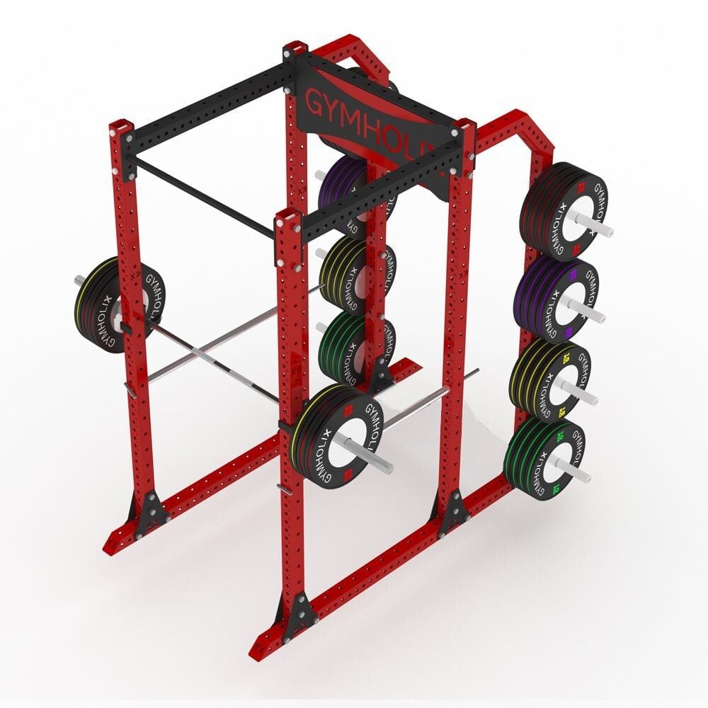 GYMHOLIX® Kafes Pro Cage Rack – Profesyonel Power Rack & Plaka Depolama Ünitesi (FGX0097)