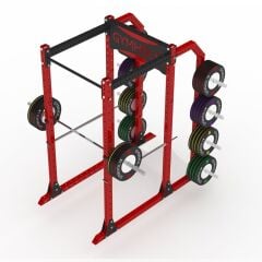 GYMHOLIX® Kafes Pro Cage Rack – Profesyonel Power Rack & Plaka Depolama Ünitesi (FGX0097)