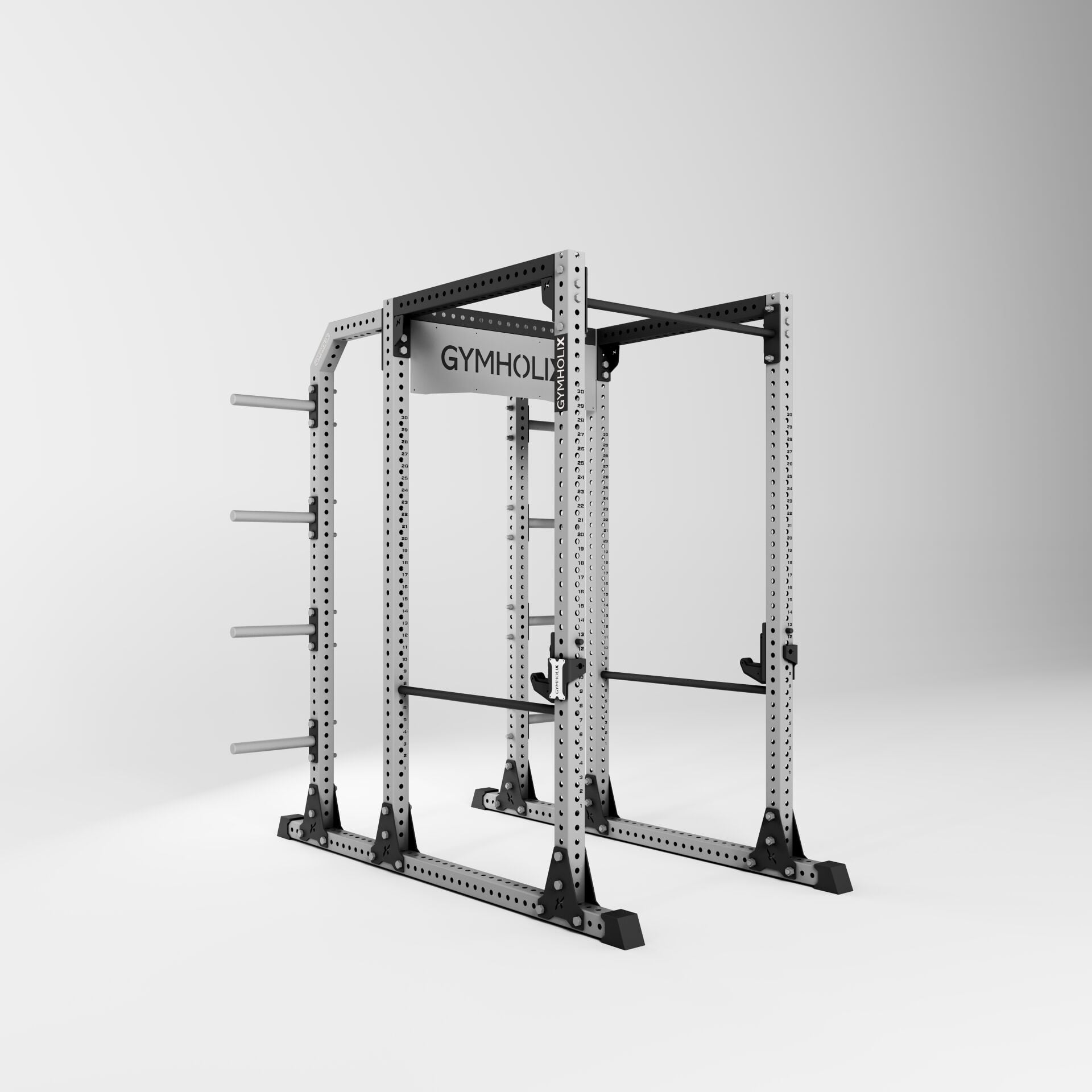 GYMHOLIX® Kafes Pro Cage Rack – Profesyonel Power Rack & Plaka Depolama Ünitesi (FGX0097)