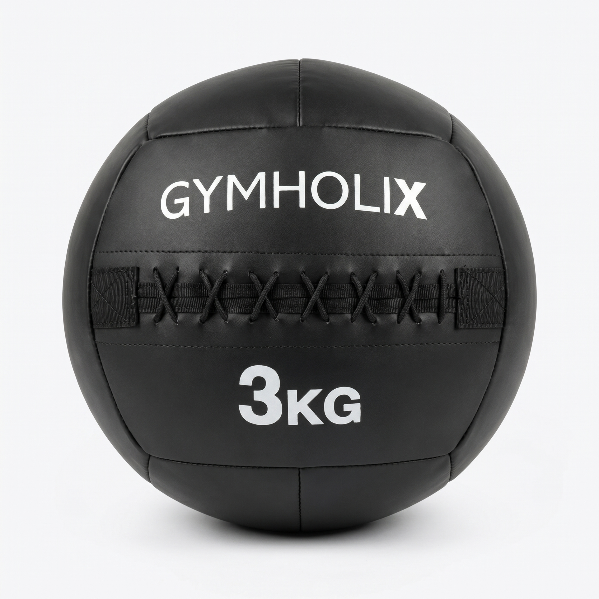 GYMHOLIX® Deri Siyah Med Ball (Wallball) - Sağlık Topu (OGS2100)