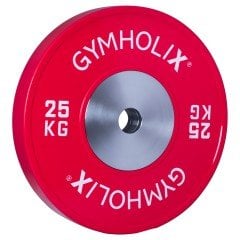 Gymholix Renkli Müsabaka Plaka V.2 ( Competition Bumper Plate ) 25 KG Plaka Çift