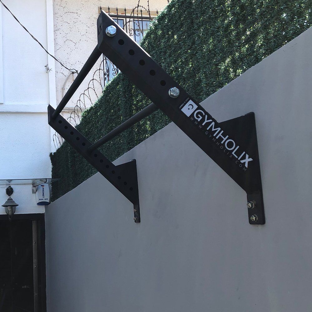 GYMHOLIX® 80cm Açılı Barfiks Eklentisi (Flying Pullup Bar) (FGA9905) Duvar montajlı (dübel)