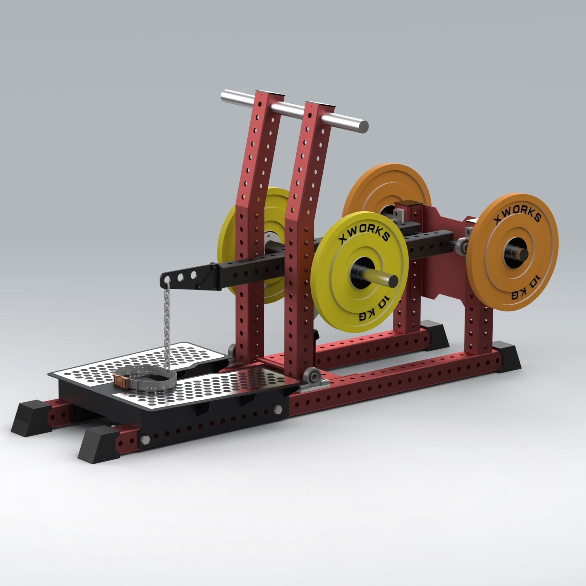 XWORKS Belt Squat – Kemerli Squat Makinesi (FWX0802) METALİK GRİ (RAL9023)
