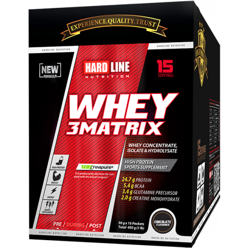 Hardline Whey 3Matrix 450 Gr (30Gr*15Adet) - Çikolata
