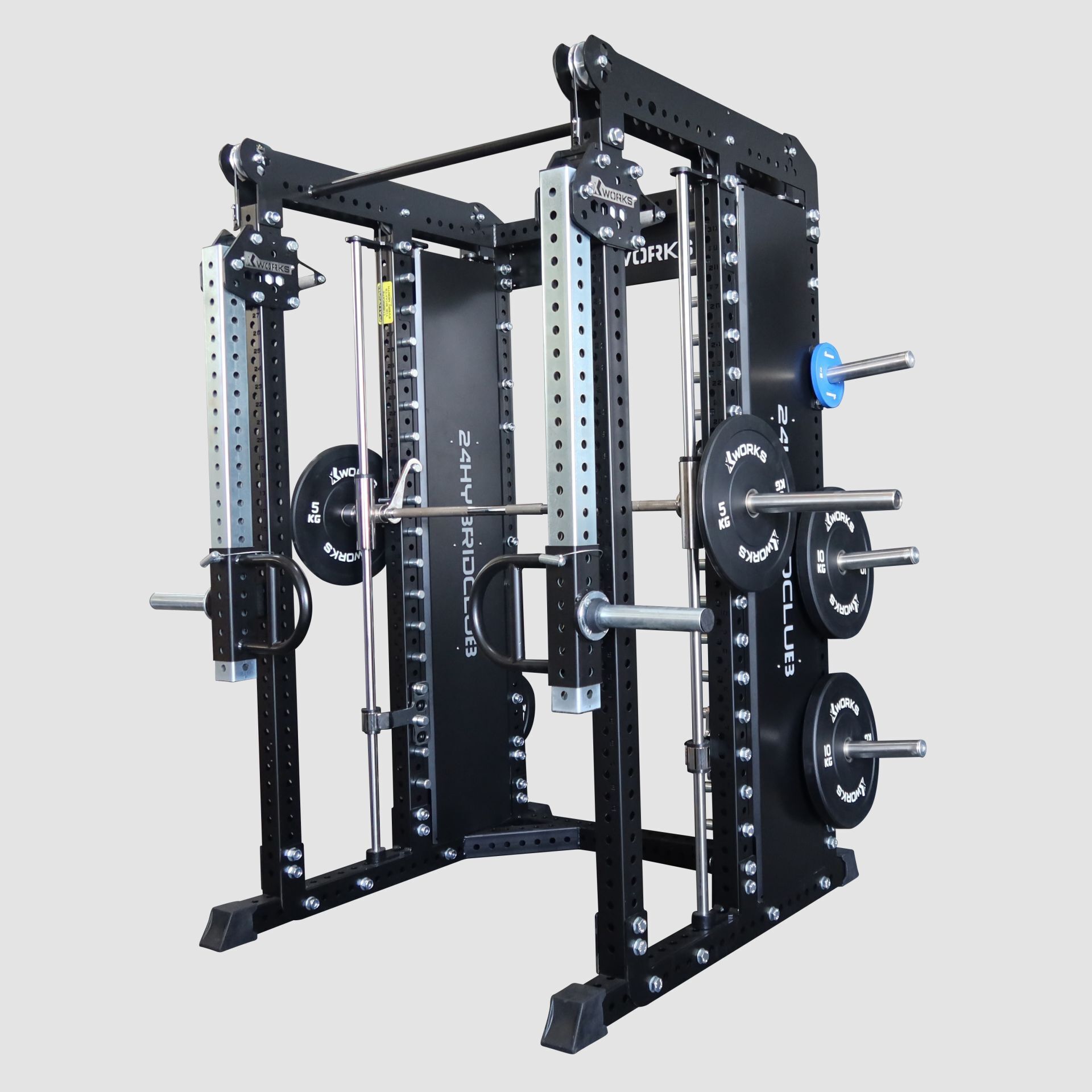 XWORKS Power Smith Machine – Çok Amaçlı Smith & Serbest Ağırlık Ünitesi (FWX0095) PEMBE (RAL4006)