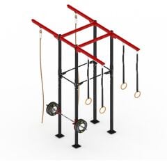 GYMHOLIX® 2 Rack 4 Bacak Orta Tip İstasyon (Rig) (FGXC004) +1 Halat Tırmanma Kulesi