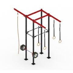 GYMHOLIX® 2 Rack 4 Bacak Orta Tip İstasyon (Rig) (FGXC004) +3 Halat Tırmanma Kulesi