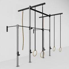 GYMHOLIX® 2 Rack 4 Bacak Duvar Tip İstasyon (Rig) (FGXW004) +4 Halat Tırmanma Kulesi
