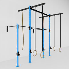 GYMHOLIX® 2 Rack 4 Bacak Duvar Tip İstasyon (Rig) (FGXW004) +4 Halat Tırmanma Kulesi