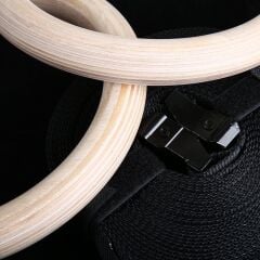 GYMHOLIX® Olimpik Jimnastik Halkası Ahşap Gym Ring | CrossFit & Calisthenics Halkası (XG0106)