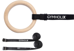 GYMHOLIX® Olimpik Jimnastik Halkası Ahşap Gym Ring | CrossFit & Calisthenics Halkası (XG0106)