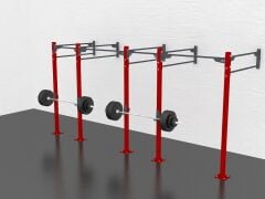 GYMHOLIX® 2 Rack 5 Bacak Duvar Tip İstasyon (Rig) (FGXW005) +3 Halat Tırmanma Kulesi