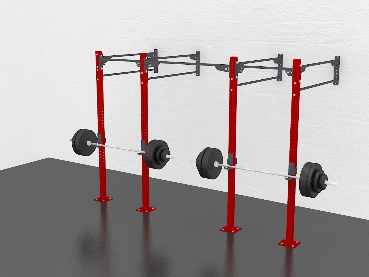 GYMHOLIX® 2 Rack 4 Bacak Duvar Tip İstasyon (Rig) (FGXW004)