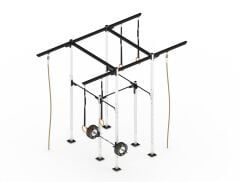 GYMHOLIX® 2 Rack 6 Bacak Orta Tip İstasyon (Rig) (FGXC006) +5 Halat Tırmanma Kulesi