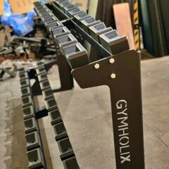 GYMHOLIX® Pro Mini 2 Katlı Dambıl Rafı – Kompakt Dumbbell Rack & Depolama Sehpası (FGX0022)