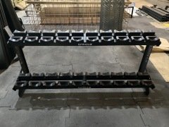 GYMHOLIX® Pro Mini 2 Katlı Dambıl Rafı – Kompakt Dumbbell Rack & Depolama Sehpası