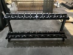 GYMHOLIX® Pro Mini 2 Katlı Dambıl Rafı – Kompakt Dumbbell Rack & Depolama Sehpası