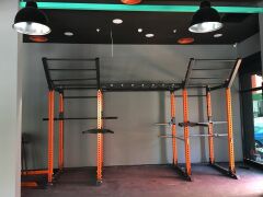 GYMHOLIX® Kafes 2 İstasyon 4 Rack 8 Bacak Rig | Profesyonel Cross Training Rig