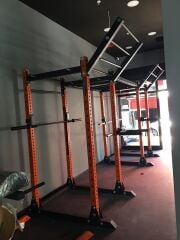 GYMHOLIX® Kafes 2 İstasyon 4 Rack 8 Bacak Rig | Profesyonel Cross Training Rig (FGX0103)