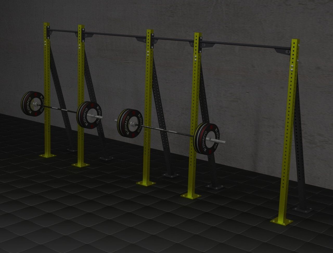 GYMHOLIX® 2 Rack 5 Bacak V Tip İstasyon (Rig) (FGXN005) +1 Halat Tırmanma Kulesi