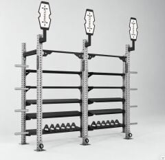 GYMHOLIX® 6 Bacak 3 İstasyon Hybrid Wall Ball & Storage Station Depolama ve Top Hedef İstasyonu (FGXH003)