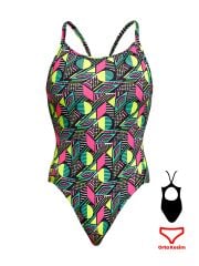 Funkita DB Dot Matrix Kadın Antrenman Mayo, Elmas Sırt