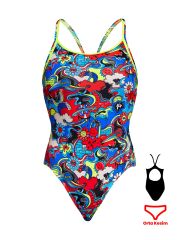 Funkita DB Happy Jack Kadın Antrenman Mayo, Elmas Sırt