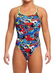 Funkita DB Happy Jack Kadın Antrenman Mayo, Elmas Sırt